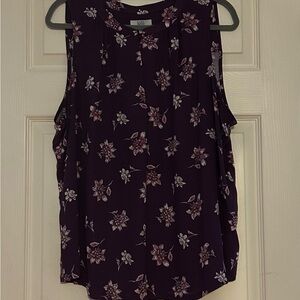 croft & barrow Dark Plum Floral Cold-Shoulder Camisole